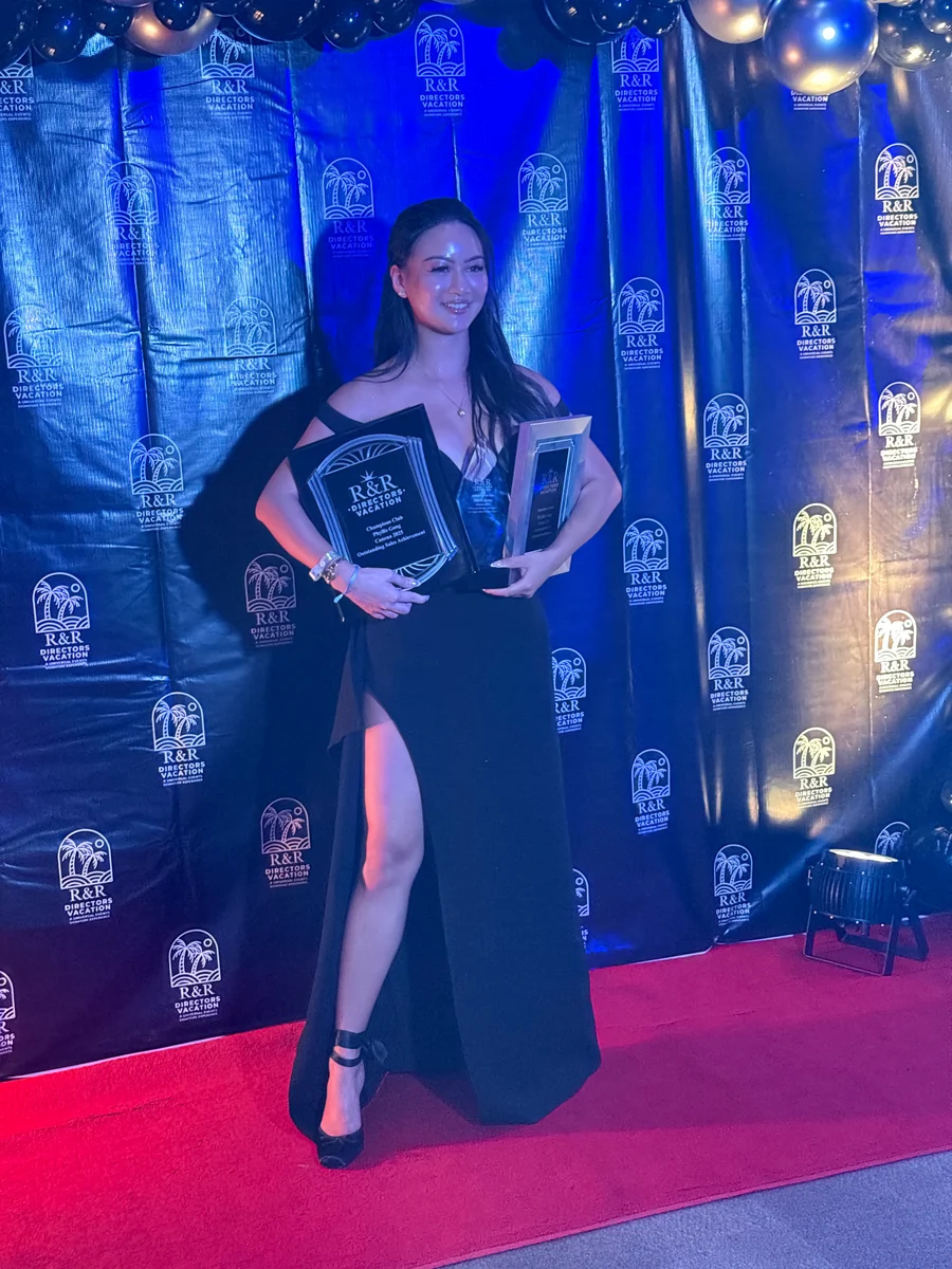 A GA Jersey Village team member recognized at an awards night